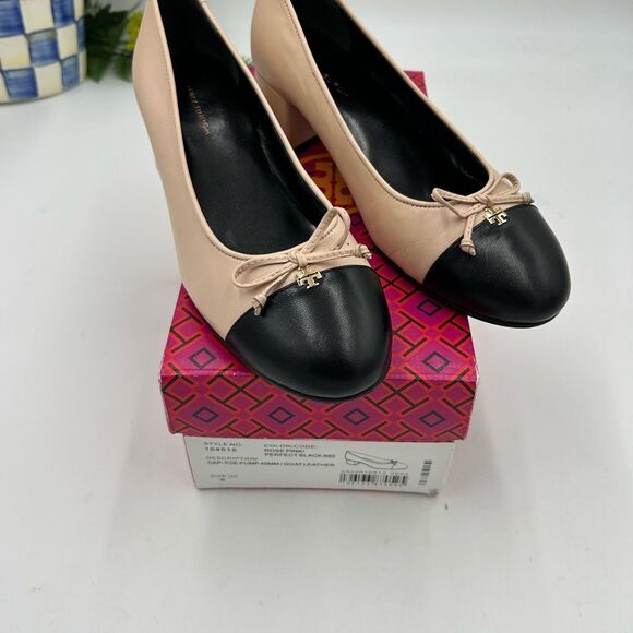Women’s Tory  Burch cap toe pump 45 millimeter heel size 6 US - Picture 2 of 9